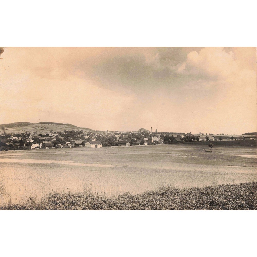RPPC Panoramic View Rural Town Village Landscape c1910 Real Photo Postcard